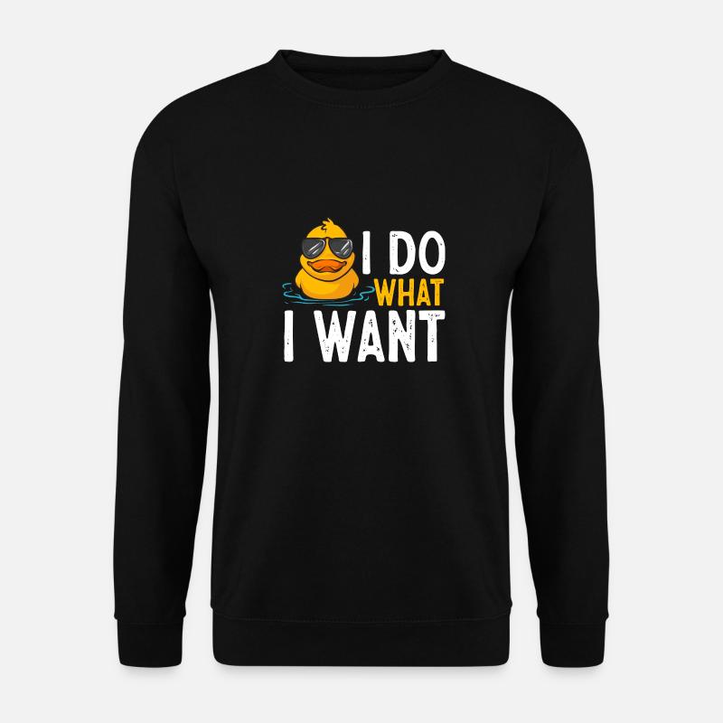 Quietscheentchen Quietscheente Gummiente - Unisex Pullover - Schwarz