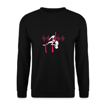 Aerial Yoga Air Yoga - Unisex Pullover - Schwarz - Vorne - Alina (178cm) & Michal (187cm)