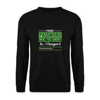 Cyber programmeur cybersécurité Hacker - Sweat-shirt Unisexe - noir - Devant - Alina (178cm) & Michal (187cm)