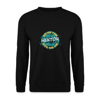 Hector - Sweat-shirt Unisexe - noir - Devant - Alina (178cm) & Michal (187cm)