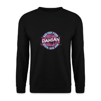 Damian - Unisex Pullover - Schwarz - Vorne - Alina (178cm) & Michal (187cm)