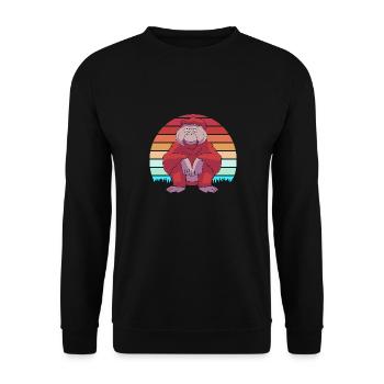 Orang Utan - Unisex Pullover - Schwarz - Vorne - Alina (178cm) & Michal (187cm)