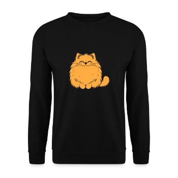 Persian cat - Unisex Sweatshirt - black - Front - Alina (178cm) & Michal (187cm)
