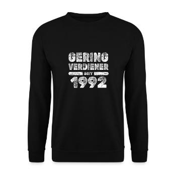 1992 - Unisex Sweatshirt - black - Front - Alina (178cm) & Michal (187cm)