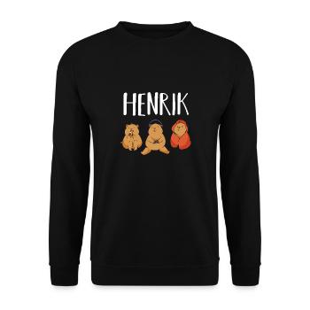 Gamer Zocker Zocken Gaming Henrik - Unisex Sweatshirt - black - Front - Alina (178cm) & Michal (187cm)