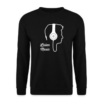 Répertorie la musique - Sweat-shirt Unisexe - noir - Devant - Alina (178cm) & Michal (187cm)