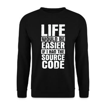 Software Ingenieur Informatiker Programmierer - Unisex Pullover - Schwarz - Vorne - Alina (178cm) & Michal (187cm)