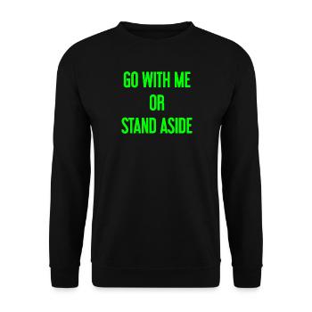 Walk with or aside - Unisex Sweatshirt - black - Front - Alina (178cm) & Michal (187cm)