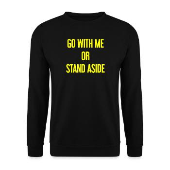 Walk with or aside - Unisex Sweatshirt - black - Front - Alina (178cm) & Michal (187cm)