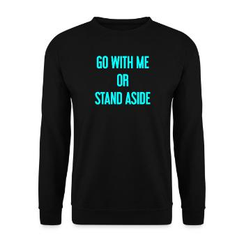 Walk with or aside - Unisex Sweatshirt - black - Front - Alina (178cm) & Michal (187cm)