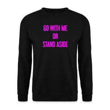 Walk with or aside - Unisex Sweatshirt - black - Front - Alina (178cm) & Michal (187cm)