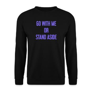 Walk with or aside - Unisex Sweatshirt - black - Front - Alina (178cm) & Michal (187cm)
