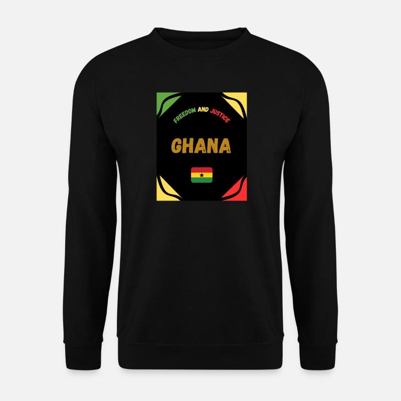 GHANA - Unisex Pullover - Schwarz