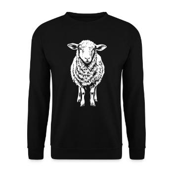 Graphique de mouton mignon - Sweat-shirt Unisexe - noir - Devant - Alina (178cm) & Michal (187cm)