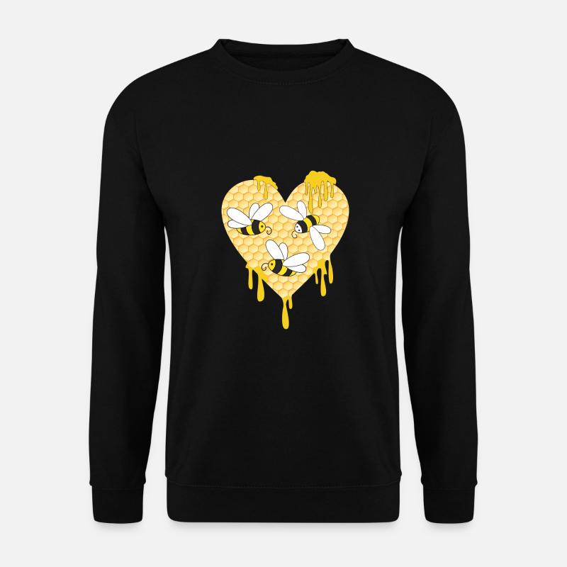 Honigbiene, Waben - Unisex Pullover - Schwarz