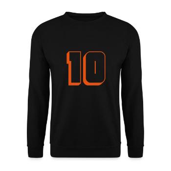 Maillot numéro 10 - Sweat-shirt Unisexe - noir - Devant - Alina (178cm) & Michal (187cm)