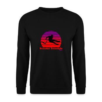 Scooter freestyle sushine - Sweat-shirt Unisexe - noir - Devant - Alina (178cm) & Michal (187cm)