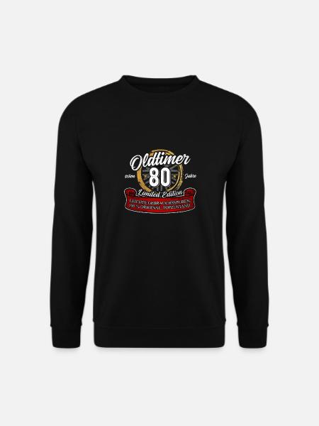 80. Geburtstag Oldtimer Model 80 Jahre Geburtstag - Unisex Pullover - Schwarz