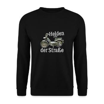 Hercules Prima 5 T-Shirt I 25 Kmh Moped - Unisex Pullover - Schwarz - Vorne - Alina (178cm) & Michal (187cm)