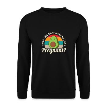 Schwangere lustige Sprichwort Schwangerschaft - Unisex Pullover - Schwarz - Vorne - Alina (178cm) & Michal (187cm)