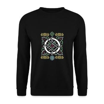 O - Unisex Sweatshirt - black - Front - Alina (178cm) & Michal (187cm)