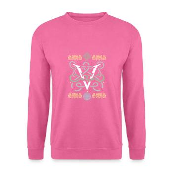 V - Unisex Pullover - Pink - Vorne
