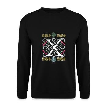 X - Unisex Sweatshirt - black - Front - Alina (178cm) & Michal (187cm)
