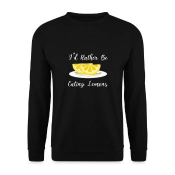 Lemons Citrus Fruits Lemonade Funny Quote - Unisex Sweatshirt - black - Front - Alina (178cm) & Michal (187cm)