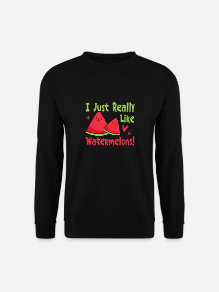 pastèques Fruits d'été Melon - Sweat-shirt Unisexe - noir