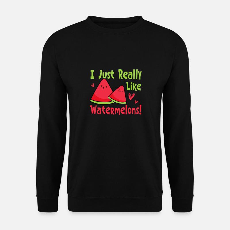 pastèques Fruits d'été Melon - Sweat-shirt Unisexe - noir