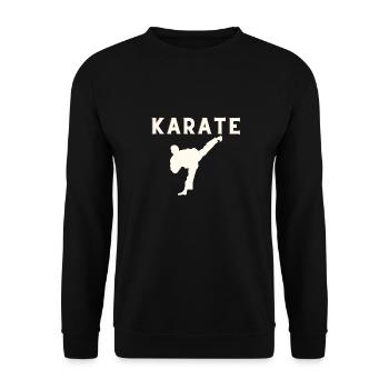 Karate - Unisex Pullover - Schwarz - Vorne - Alina (178cm) & Michal (187cm)