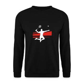 Joueur de badminton Hobby Sports Terrain de - Sweat-shirt Unisexe - noir - Devant - Alina (178cm) & Michal (187cm)