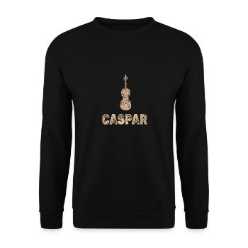 Violoncelle Caspar - Sweat-shirt Unisexe - noir - Devant - Alina (178cm) & Michal (187cm)