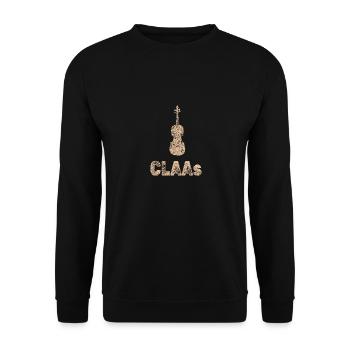 Gift for Claas - Unisex Sweatshirt - black - Front - Alina (178cm) & Michal (187cm)