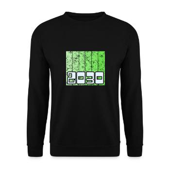 Year 2030 - Unisex Sweatshirt - black - Front - Alina (178cm) & Michal (187cm)