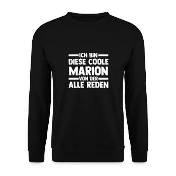 Marion - Unisex Pullover - Schwarz - Vorne - Alina (178cm) & Michal (187cm)