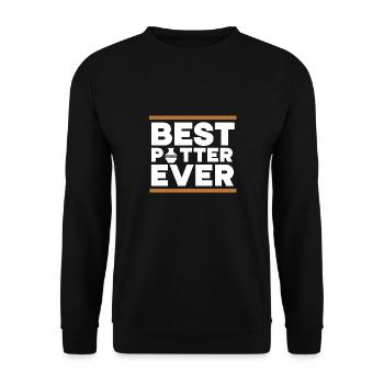 Töpferei Töpfern Töpfer Künstler Lehm - Unisex Pullover - Schwarz - Vorne - Alina (178cm) & Michal (187cm)