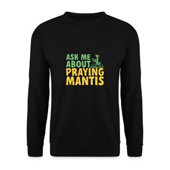 Mante religieuse, collectionneur d’insectes, entomologiste - Sweat-shirt Unisexe - noir - Devant - Alina (178cm) & Michal (187cm)
