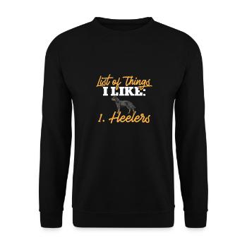 Australian Cattle Dog Red Blue Heeler - Unisex Sweatshirt - black - Front - Alina (178cm) & Michal (187cm)
