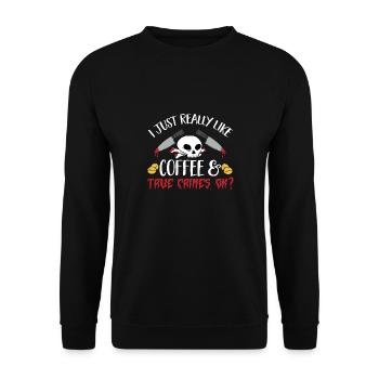 Wahre Verbrechen Podcaster True Crime Podcast - Unisex Sweatshirt - black - Front - Alina (178cm) & Michal (187cm)
