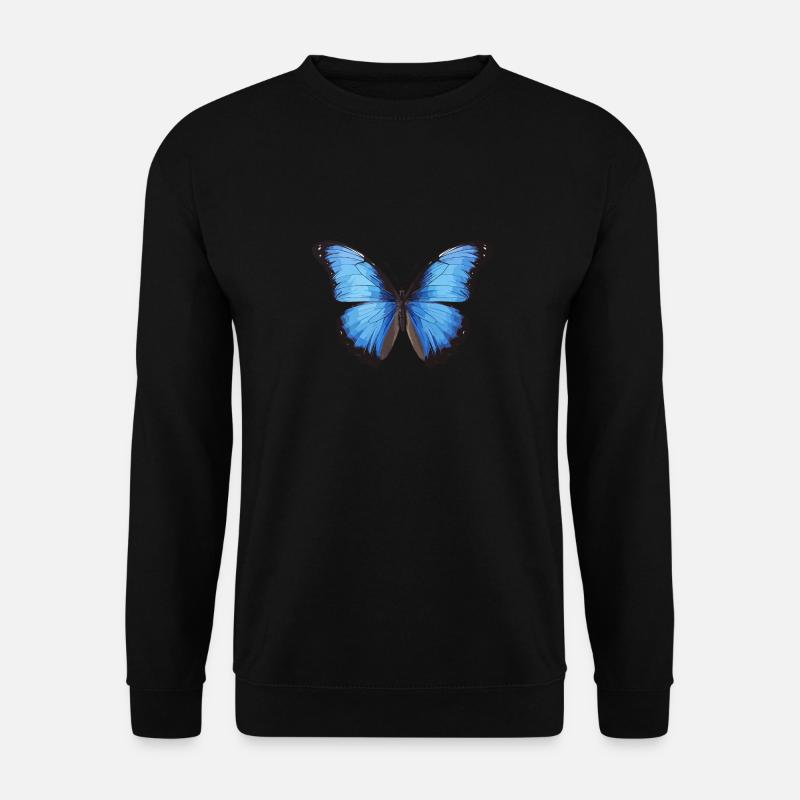Morpho Papillon Bleu - Sweat-shirt Unisexe - noir