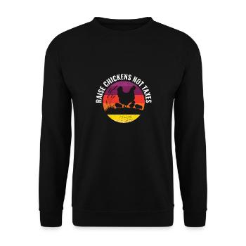 Support Ranch Homestead Farming Raise Chickens - Unisex Sweatshirt - black - Front - Alina (178cm) & Michal (187cm)