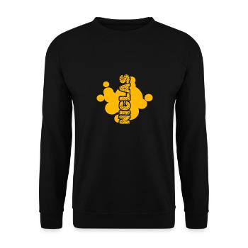 Geschenk für Niclas - Unisex Pullover - Schwarz - Vorne - Alina (178cm) & Michal (187cm)