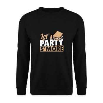 Marshmallow Camping Campfire Cool Let's Party Smor - Unisex Sweatshirt - black - Front - Alina (178cm) & Michal (187cm)