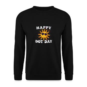 International Dot Day Retro Groovy Women Men Boys - Unisex Sweatshirt - black - Front - Alina (178cm) & Michal (187cm)
