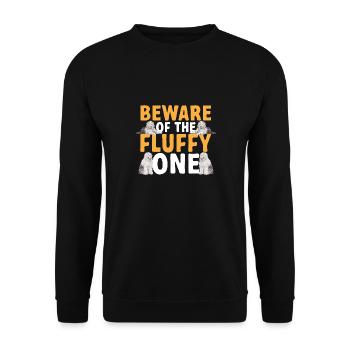 Old English Sheepdog Sheepie Bobtail - Unisex Sweatshirt - black - Front - Alina (178cm) & Michal (187cm)