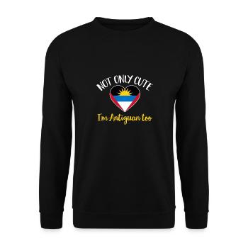 Antigua und Barbuda Flagge - Unisex Pullover - Schwarz - Vorne - Alina (178cm) & Michal (187cm)