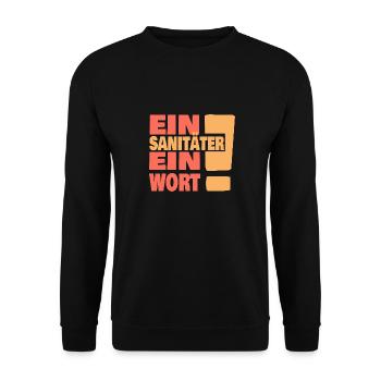 Sanitäter Sanitäter - Unisex Pullover - Schwarz - Vorne - Alina (178cm) & Michal (187cm)