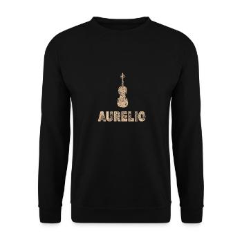 Bratsche Aurelio - Unisex Pullover - Schwarz - Vorne - Alina (178cm) & Michal (187cm)