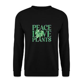 Monstera Deliciosa Albo Plante d’intérieur botanique - Sweat-shirt Unisexe - noir - Devant - Alina (178cm) & Michal (187cm)